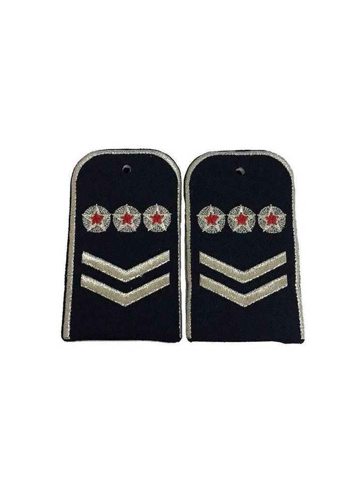 Погоны Метрополитена вышитые синие (2 лычки 3 звезды)