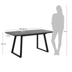 Стол Stockholm раскладной 120-160х80х75см, серый дуб