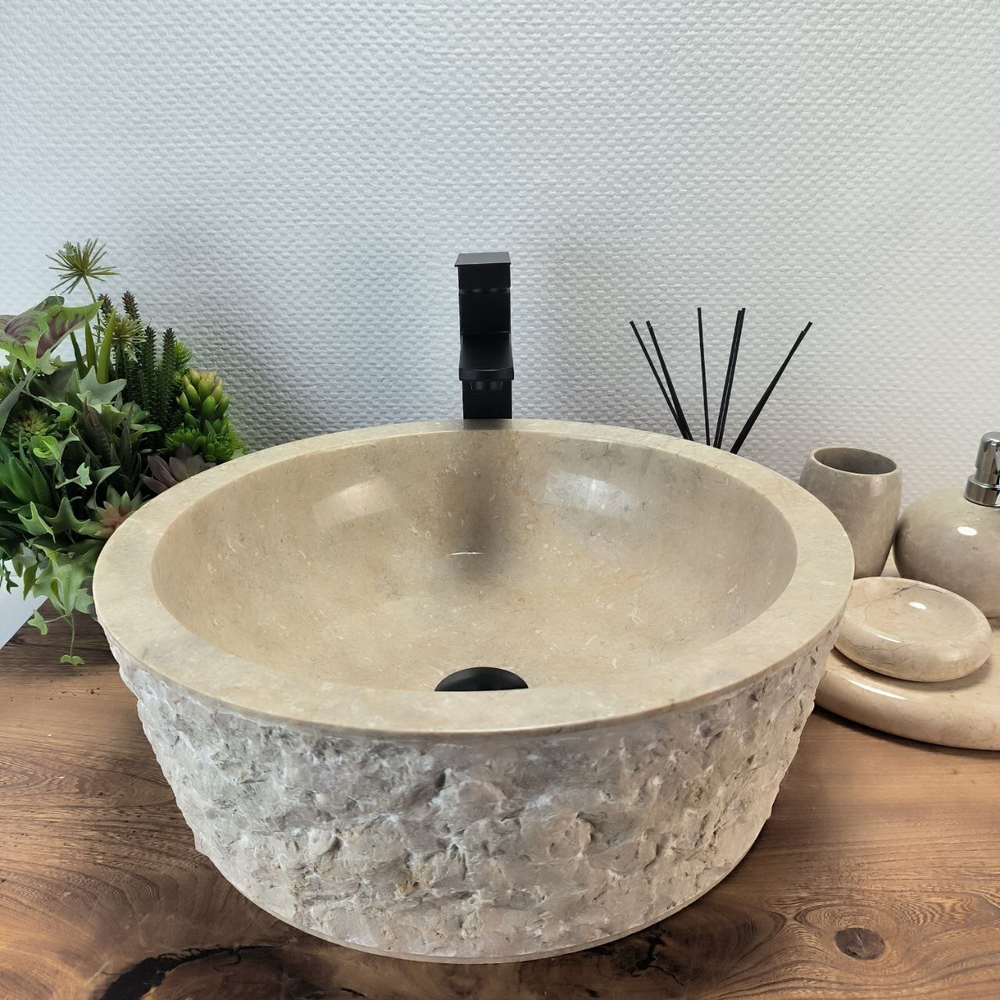 Раковина из мрамора Drum Cream Marmo DM-62851 45*45*16 105