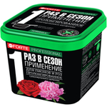 Сухое удобрение BONA FORTE гранулированное пролонгированное, биодоступным кремнием для Пионов и Роз, ведро 1 л