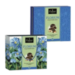 Ассорти шок.конфет Florium Голубые Цветы с орехами и сливочно-ликерной начинкой в сумке 170г