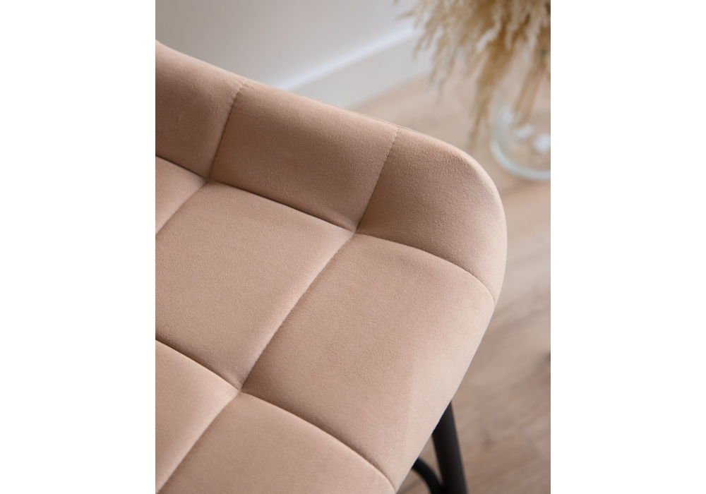 Барный стул Woodville Челси 360 бежевый (zd 210), черный np, ножки черные