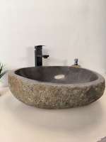 Раковина из речного камня RS-65996 48х46х15 из натурального камня