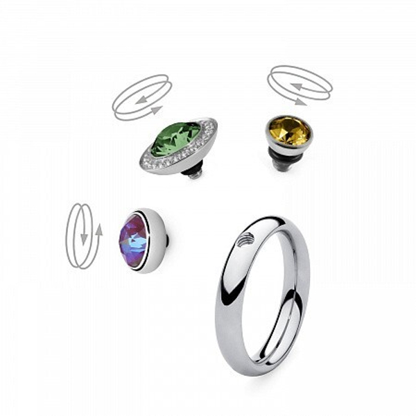 Кольцо - База Qudo Basic small silver 15.2 мм 627061 S размер 15