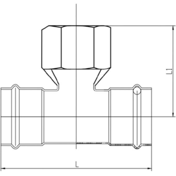Тройник VIEIR вн.р. 18×3/4×18 VER-PRO (40/5) — (1)