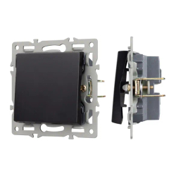 Механизм выключателя одноклавишный непроходной SWT-MK01-PL-BK (250V, 16A) (Arlight, -) 043711