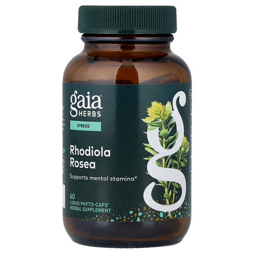 Gaia Herbs, родиола розовая (Rhodiola rosea), 60 Liquid Phyto-Caps®