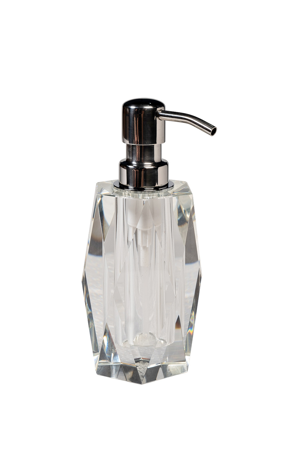 Дозатор для жидкого мыла стеклянный 50мл Garda Decor прозрачный