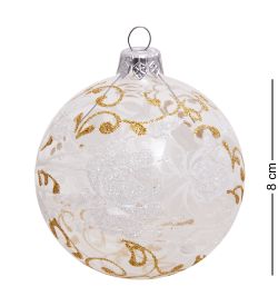 Элита НФШ-1437 Набор ел.украшений Шар 2шт «Белая роза» 80 мм