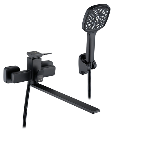 423541-C Смеситель од. для ванны длин. (ЧЕРНЫЙ) ViEiR (10/1шт)