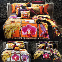 Постельное белье 2 спальное Roberto Cavalli Foulard белое Италия