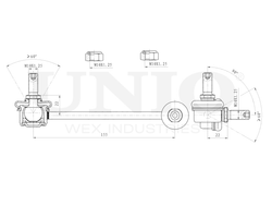 Стойка стабилизатора передняя правая UNIO SSP-50061