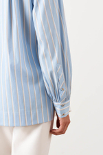 22972 Блузка женская (молочный / голубой)