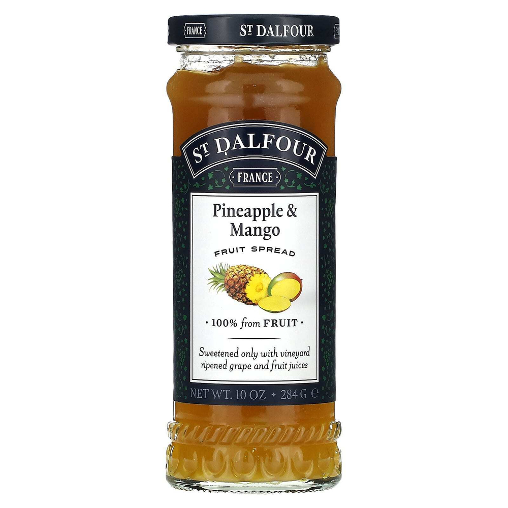 St. Dalfour, Deluxe, джем из ананаса и манго, 284 г (10 унций)