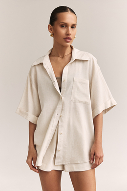 Рубашка с коротким рукавом MYKONOS Айвори