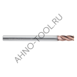 Фреза твердосплавная радиусная   4мм (L=50, l=10, хв=4) Z4 35° по стали, нерж., чугуну, с радиусной