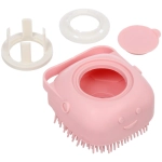 Щетка для вычесывания шерсти и мытья «Счастливый хвост!», цвет розовый, 8*4,5см/80мл (коробка)