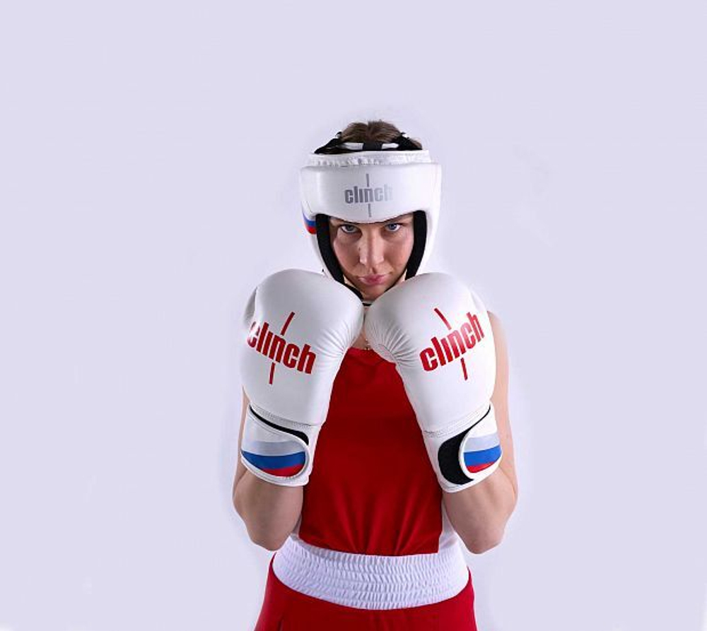 Перчатки боксерские Clinch Olimp бело-красные C111