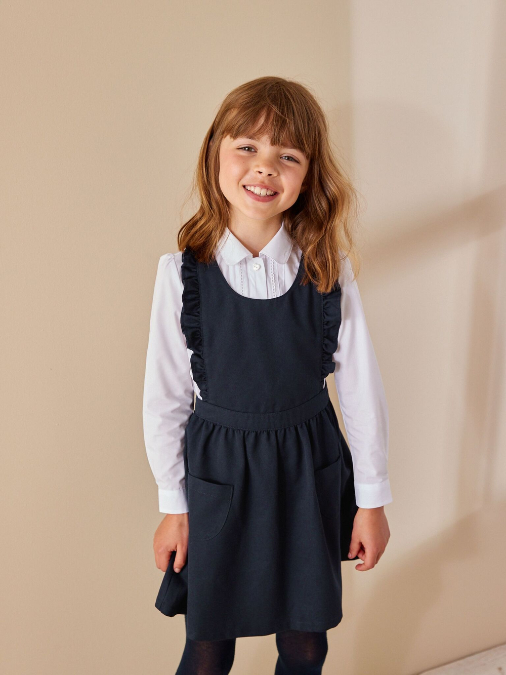 Сарафан школьный для девочки Next M82-229, Темно-синий