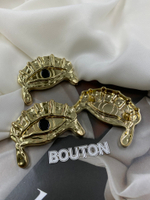 Пуговицы Скиапар. "Глаз" глянцевое золото с черной эмалью