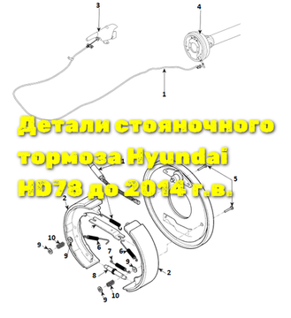 Стояночный тормоз Hyundai HD78 (до 2014 г.в.)
