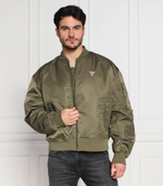 куртка бомбер guess x brandalised with graffiti by banksy GUESS - зеленый(M3RL87 WFA20)