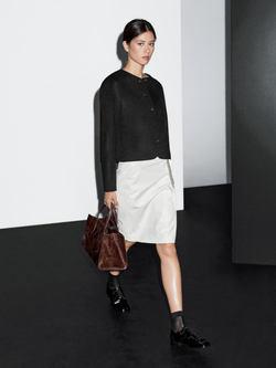 Massimo Dutti Короткая куртка из смесовой шерсти, черный