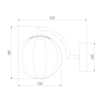 Бра Eurosvet Оптима Eden 30178/1 черный жемчуг
