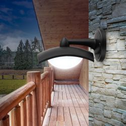 Садово-парковый светильник ЭРА ДБУ 07-8-004 Дели 4 черный 4 гранный настенный IP44 светодиодный 8Вт 6500K