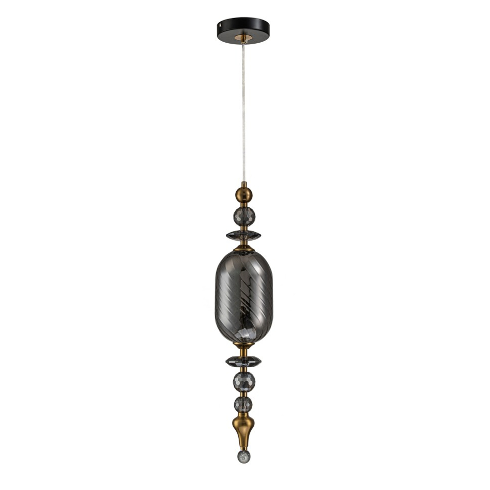 Светильник подвесной Belfast Herbison A1933 / D / A3 GR GL Золотой / Стекло / Серый