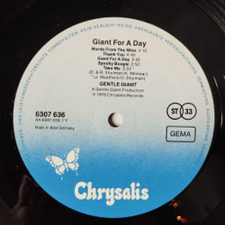 Винтажная виниловая пластинка LP Gentle Giant Giant For A Day (Germany 1978)