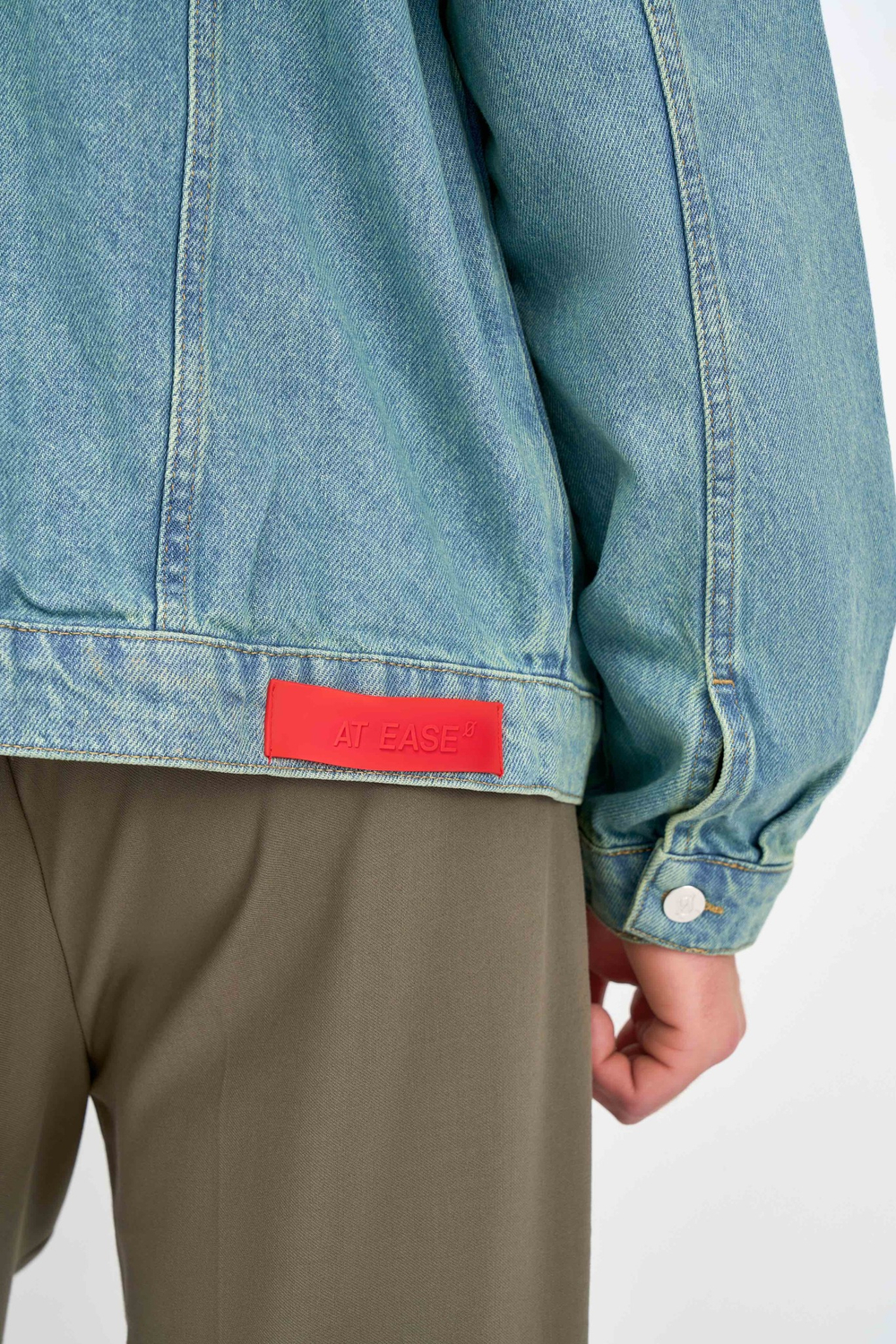 Джинсовая куртка мужская зеленая Man Jeans Relaxed Jacket Green