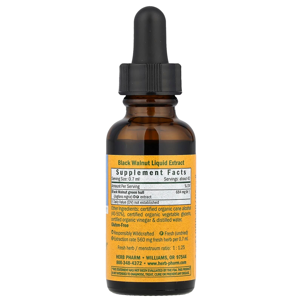 Herb Pharm, черный орех, 30 мл (1 жидк. унция) (684 мг в 1 порции)