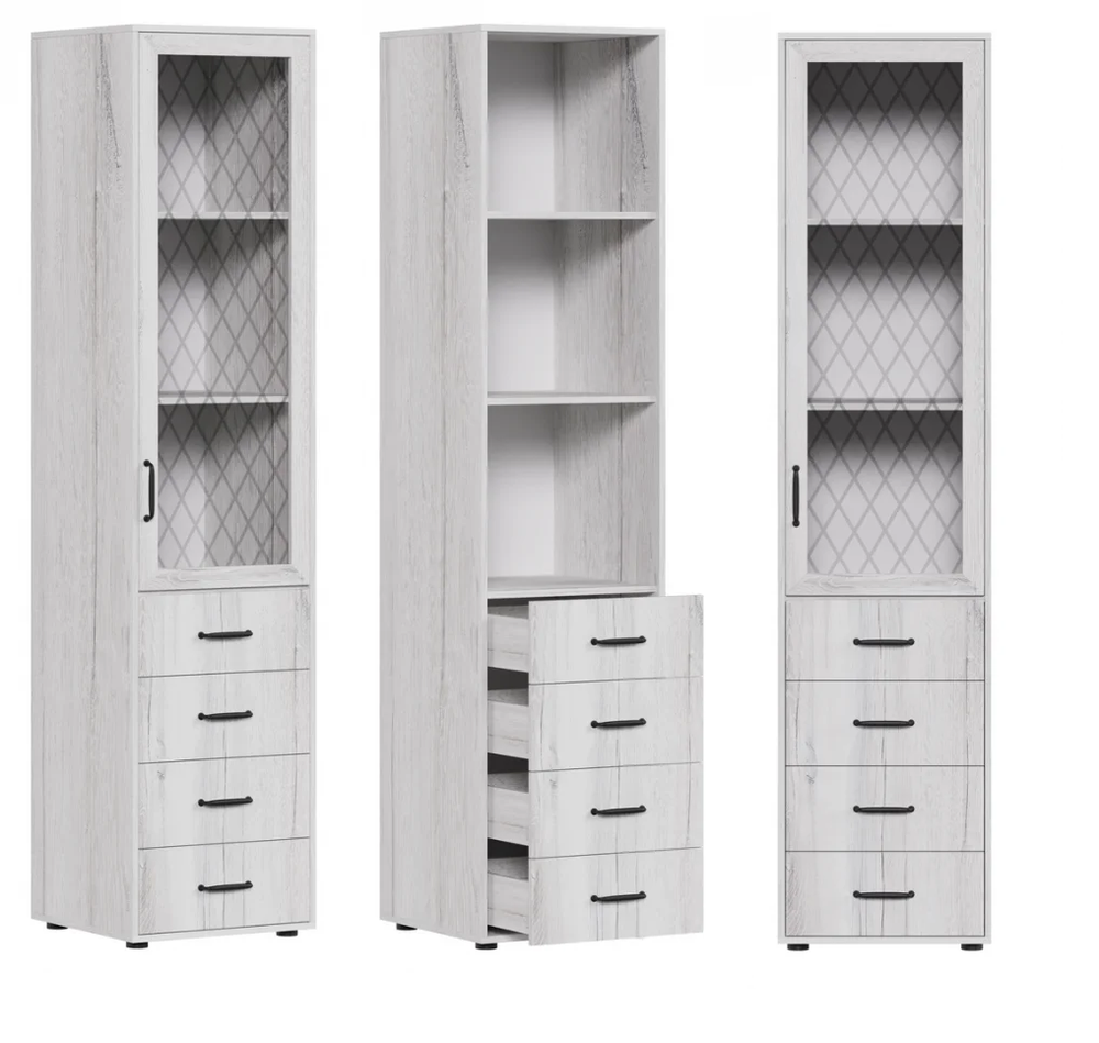 Пенал со стеклом правый Монреаль Дуб Канадский