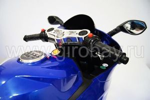Детский электромотоцикл River Toys A001AA синий фото №13
