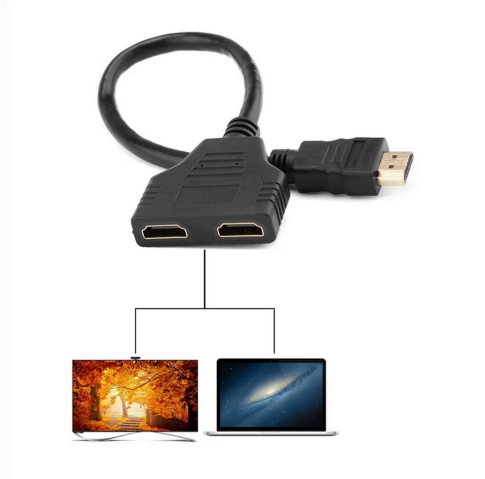 Кабель-разветвитель HDMI(m) - 2xHDMI(f) 0.1М Atcom (AT0901)