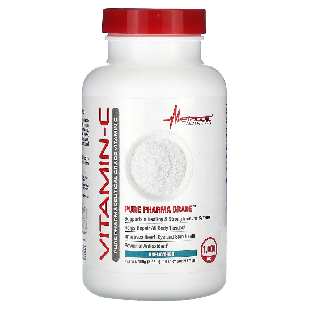 Metabolic Nutrition, Витамин C, без добавок, 100 г (3,52 унции)