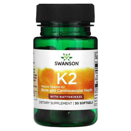 Swanson Vitamins, витамин K2, 30 мягких таблеток