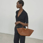 Сумка DeMellier The Midi New York Tan Small Grain Ecru Stitching