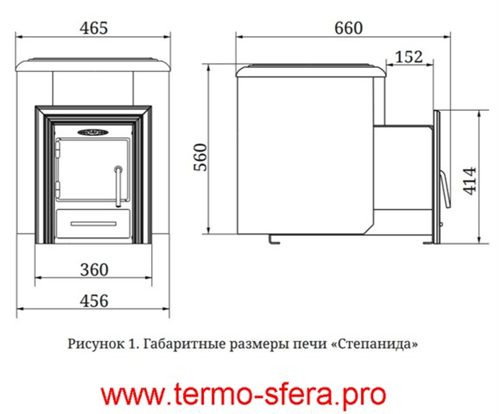 Печь для бани ТМФ Степанида антрацит