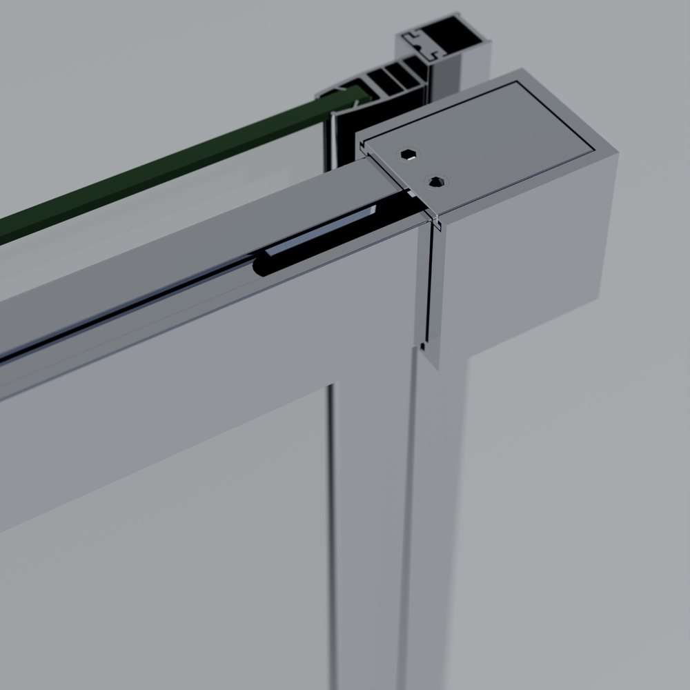 Душевая дверь Soft 2 VDS-3SO2100CL, 1000, хром, стекло прозрачное