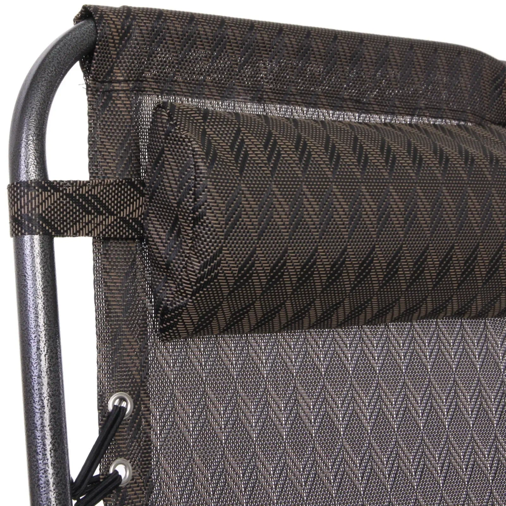 Шезлонг (кресло) 177*64*113см «Уют» с подголовником, 2 положения, коричневый ДоброСад