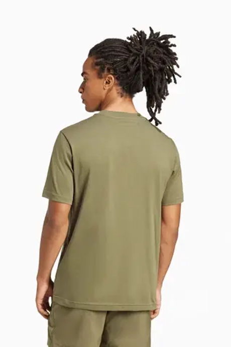 Футболка adidas Essentials Small Logo Single - зеленый