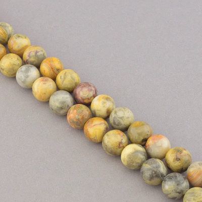 Нитка Яшма 39 см. 12 мм. - Бежевая