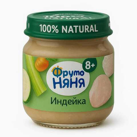 Пюре Фруто Няня индейка овощи 100 гр