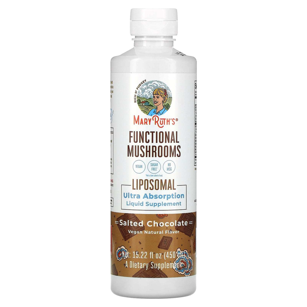 MaryRuth's, Functional Mushrooms Liposomal, соленый шоколад, 450 мл (15,22 жидк. унц.)