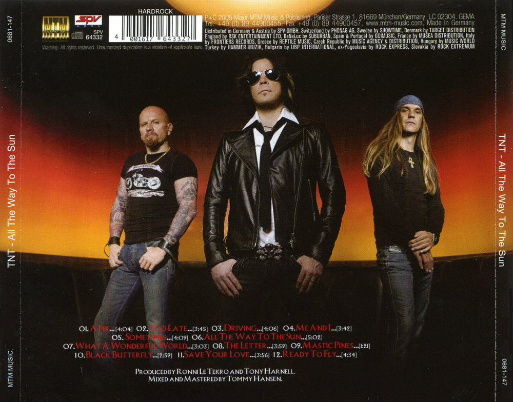 TNT / All The Way To The Sun (CD+DVD)