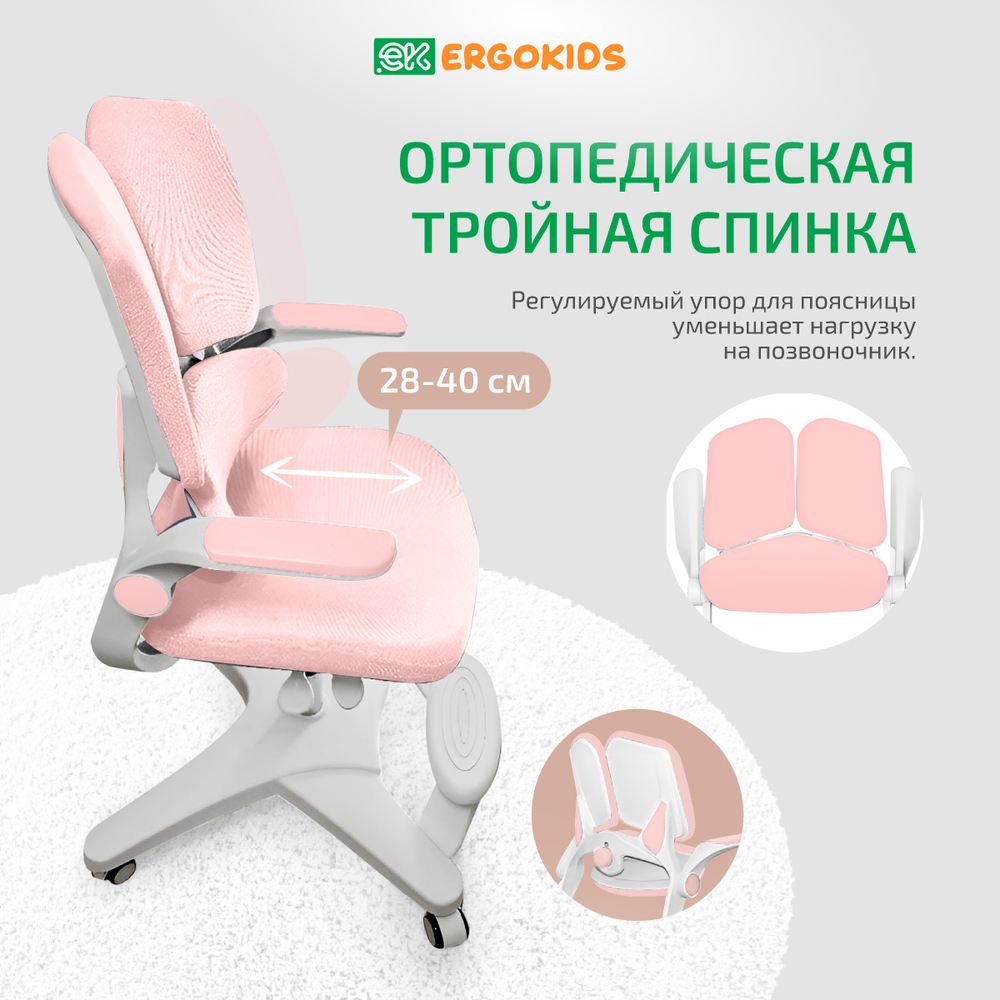 Комплект стол Electro Multi + кресло Ergokids Y-617 розовый