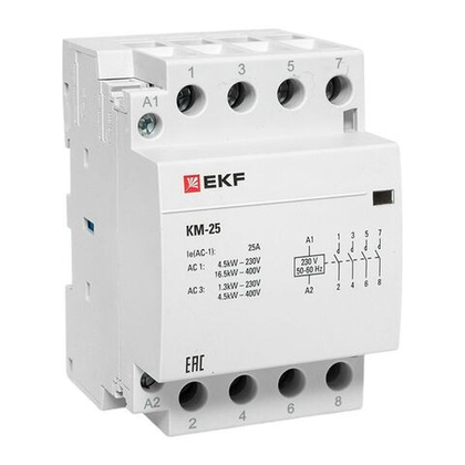 Контактор модульный КМ 25А 4NО (3 мод,) EKF PROxima