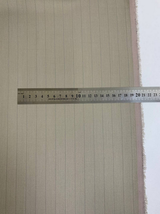 Костюмная принт полоска, беж светлый